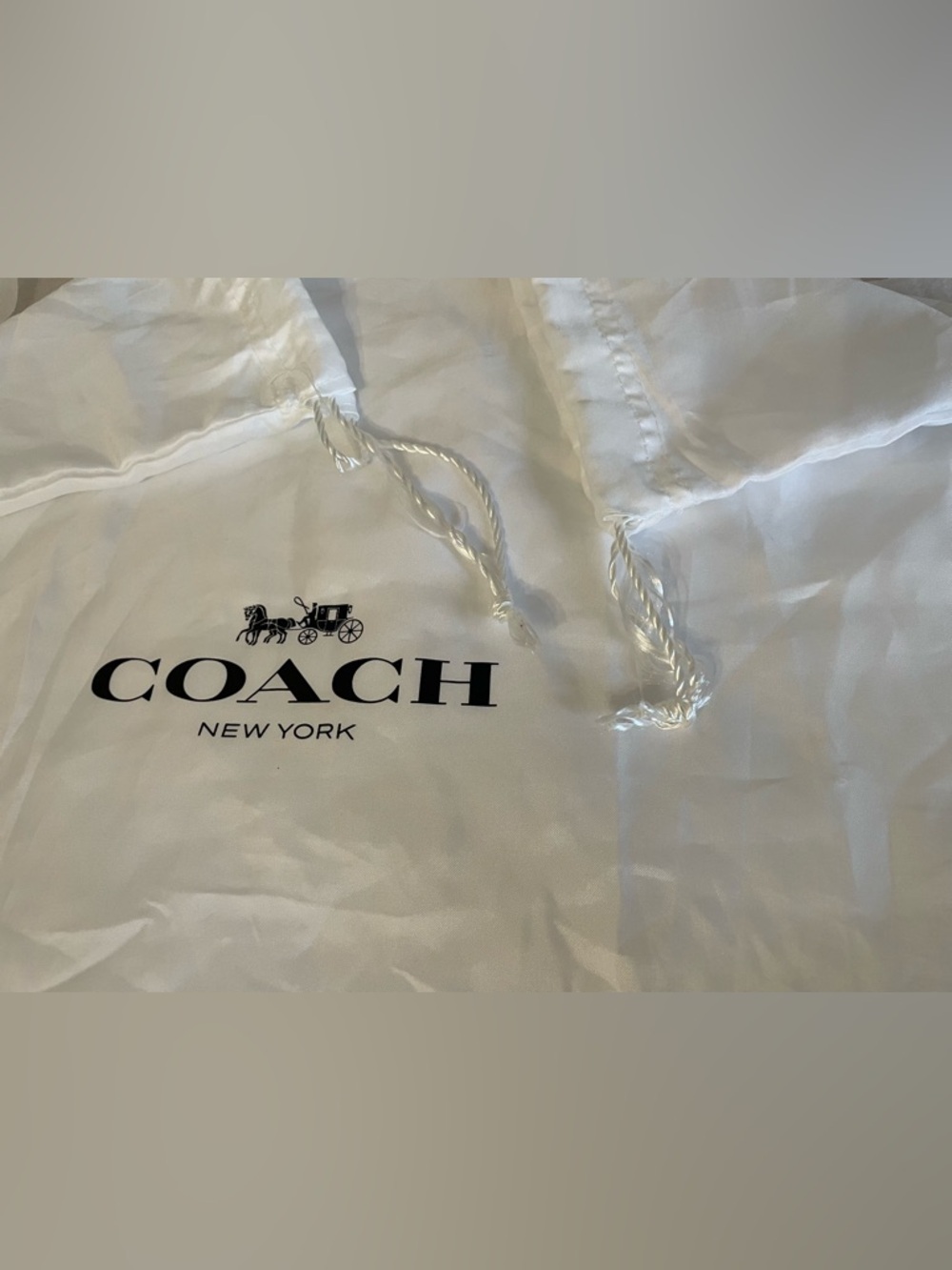 Coach Large Satin Dustbag Drawstring Storage Dust Bag 19.5 x 15 EUC - Picture 4 of 8